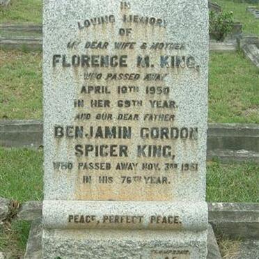 KING Benjamin Gordon Spicer -1951 &amp; Florence M. -1950