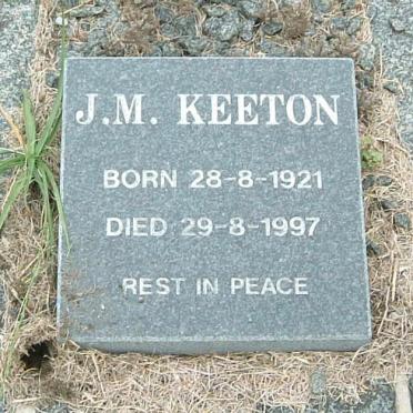 KEETON J.M. 1921-1997 :: KEETON Lynette Anne -1958 