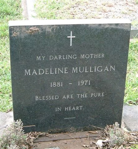 MULLIGAN Madeline 1881-1971
