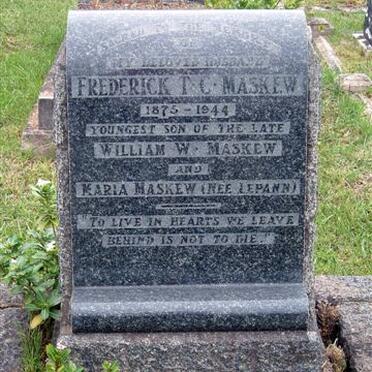 MASKEW Frederick T.C. 1875-1944 &amp; Maria LEPANN