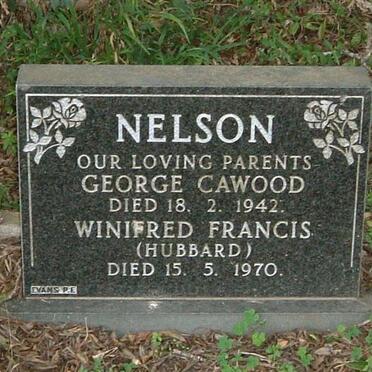 NELSON George Cawood -1942 &amp; Winifred Francis HUBBARD -1970