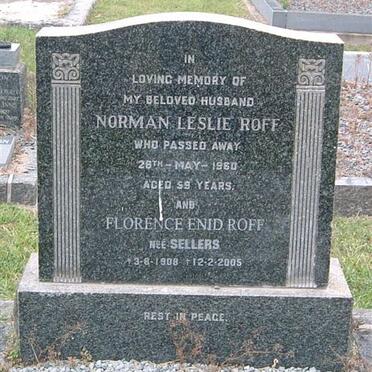 ROFF Norman Leslie -1960 &amp; Florence Enid SELLERS 1908-2005