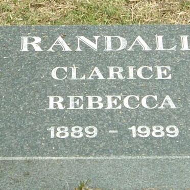 RANDALL Clarice Rebecca 1889-1989