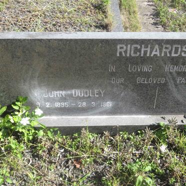 RICHARDSON John Dudley 1895-1961 &amp; Alice Carter 1901-1977