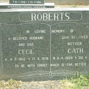 ROBERTS Cecil 1903-1976 &amp; Cath 1905-1978