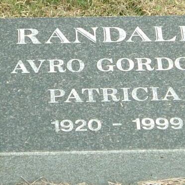RANDALL Avro Gordon 1920-1999 and Nancy Patricia Mei BOAST -1999