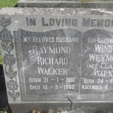 WALKER Raymond Richard 1901-1962 &amp; Winifred Weymouth CLAYTON 1904-2003