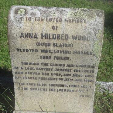 WOOD Anna Mildred nee SLATER -1962