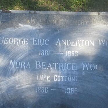 WOOD George Eric Anderton 1881-1963 &amp; Nora Beatrice COTTON 1886-1968