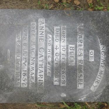 BELL Charles Russel 1859-1937 &amp; Annie Catharine MAC NAMARA 1857-1925