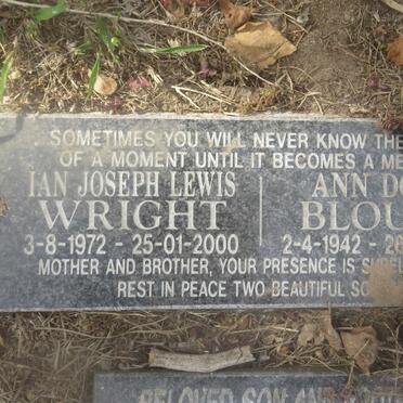 BLOUN? Anna Dorothy 1942- :: WRIGHT Ian Joseph Lewis 1972-2000