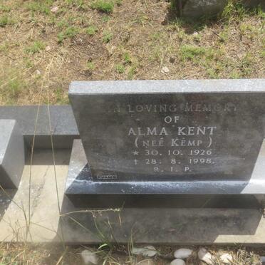 KENT Alma nee KEMP 1926-1998