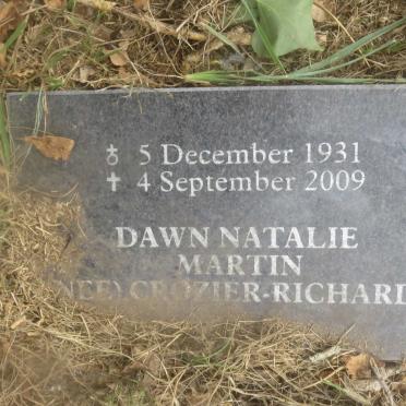 MARTIN Dawn Natalie nee CROZIER-RICHARDS 1931-2009