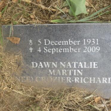 MARTIN Dawn Natalie nee CROZIER-RICHARDS 1931-2009