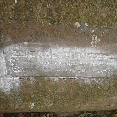 NICHOLAS Elizabeth -1868 