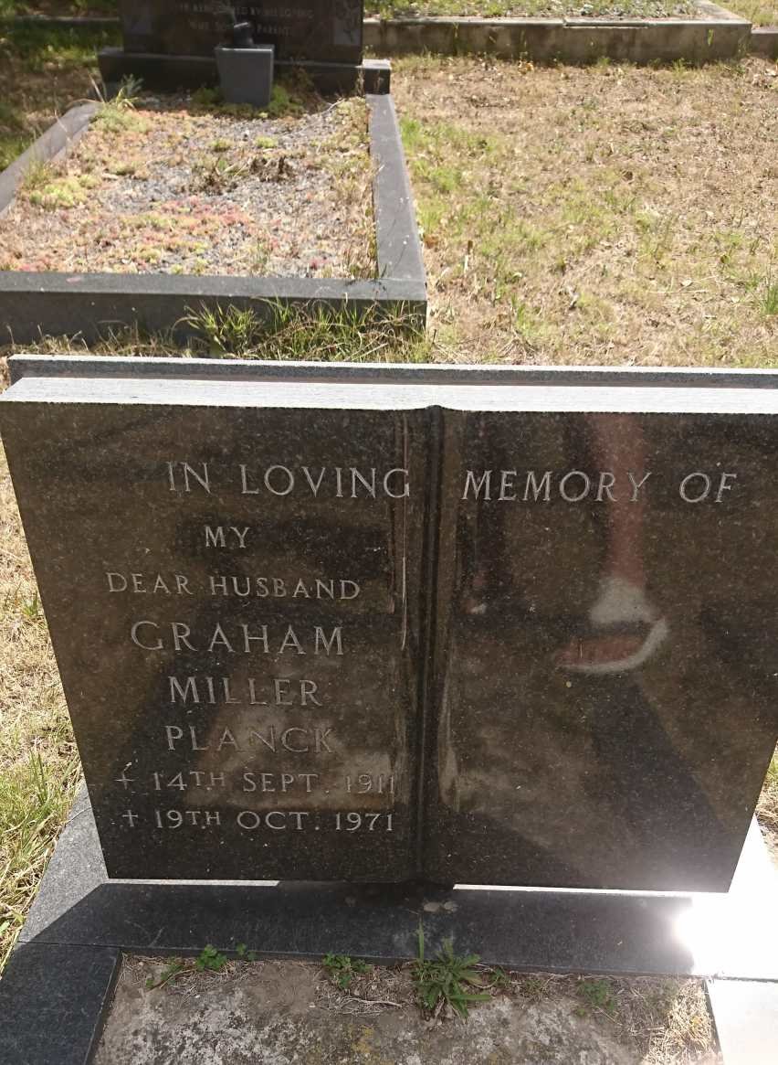 PLANCK Graham Miller 1911-1971