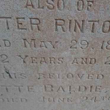 RINTOUL Peter -1890 &amp; Charlotte BALDIE -1918 :: RINTOUL Charlotte -1868