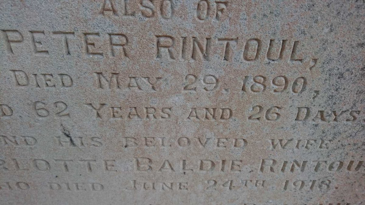 RINTOUL Peter -1890 &amp; Charlotte BALDIE -1918 :: RINTOUL Charlotte -1868