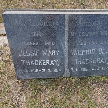 THACKERAY Wilfred Olaf 1908-1974 &amp; Jessie Mary 1918-1984