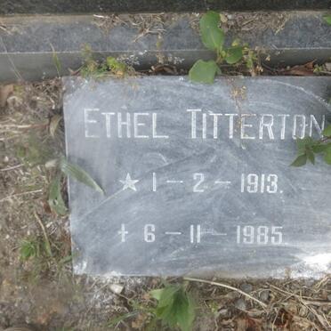 TITTERTON Richard 1913-1977 &amp; Ethel 1913-1985 