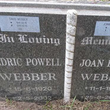 WEBBER Cedric Powell 1920-2002 &amp; Joan Eileen 1922-2013 :: WEBBER David 1941-2011 :: SCHUMER Jennifer 1946-2011
