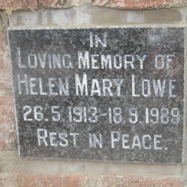 LOWE Helen Mary 1913-1989
