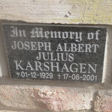 KARSHAGEN Joseph Albert Julius 1929-2001