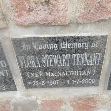 TENNANT Flora Stewart nee MacNAUGHTON 1907-2000