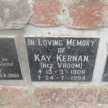 KERNAN Kay nee VROOM 1909-1994