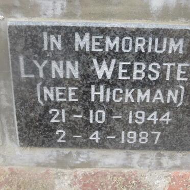 WEBSTER Lynn nee HICKMAN 1944-1987