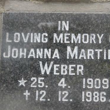 WEBER Johanna Martina 1909-1986