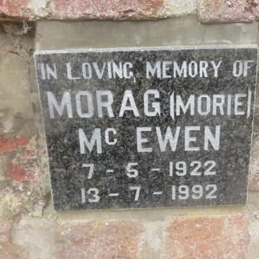 McEWAN Morag 1922-1992