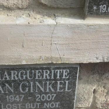 GINKEL Peter David, van 1941-1997 &amp; Marguerite 1947-2007
