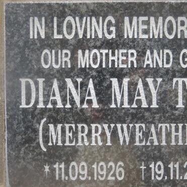 TIMM Diana May nee MERRYWEATHER 1926-2010