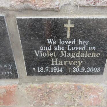 HARVEY Violet Magdalene 1914-2003