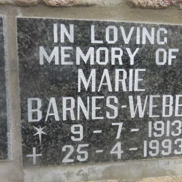 WEBB Marie, BARNES 1913-1993