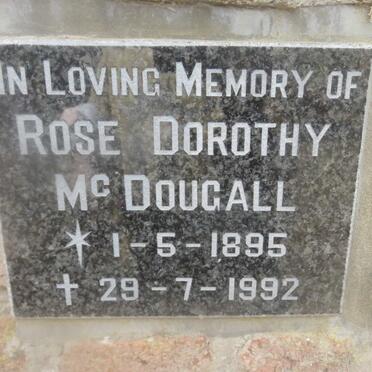 McDOUGALL Rose Dorothy 1895-1992