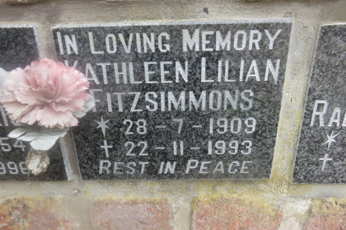 FITZSIMMONS Kathleen Lilian 1909-1993