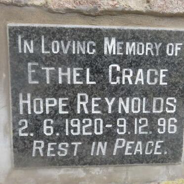 REYNOLDS Ethel Grace Hope 1920-1996