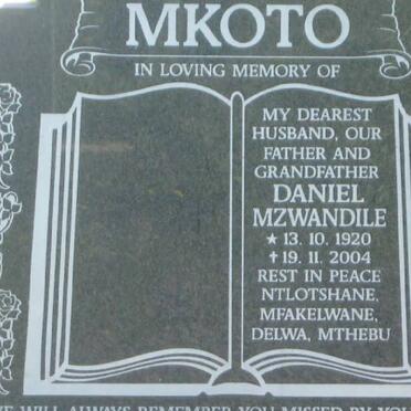 MKOTO Daniel Mzwandile 1920-2004