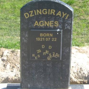 DZINGIRAYI Agnes 1921-2011