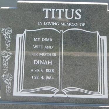TITUS Dinah 1938-1984