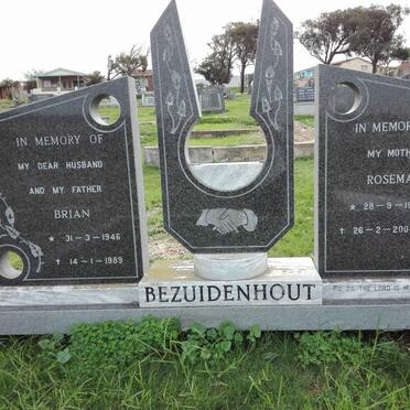 BEZUIDENHOUT Brian 1946-1989 &amp; Rosemary 1949-2004