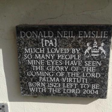 EMSLIE Donald Neil 1923-2004