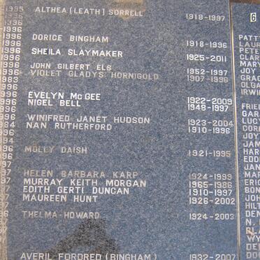 06. Memorial Plaque with list of names