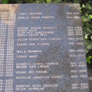 01. Memorial Plaque with list of names