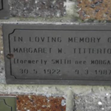 TITTERTON Margaret W. formerly SMITH nee MORGAN 1922-1987