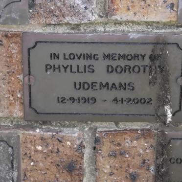 UDEMANS Phyllis Dorothy 1919-2002