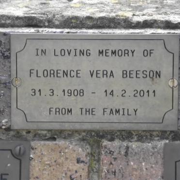 BEESON Florence Vera 1908-2011