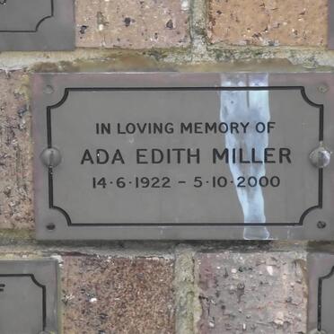 MILLER Ada Edith 1922-2000